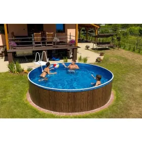 Azuro Pool 460x120 mit Holzoptik