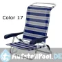 Strand Bett-Stuhl mit 7 Positionen Multifaser und integriertem Griff
