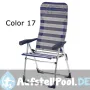 Aluminium Sessel mit hoher Rückenlehne Multifaser und 7 Positionen