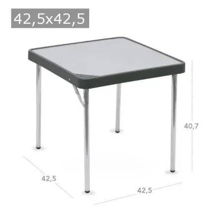 Kleiner Aluminium Tisch 42.5x42.5 cm