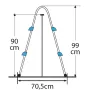 Scherenleiter 98 cm 2x2 Stufen Gre AR109