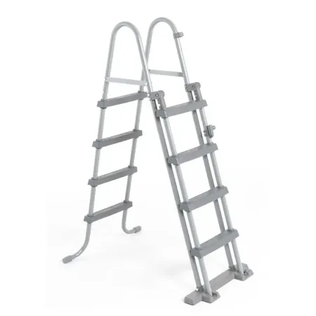 BestWay scherenförmige Sicherheitsleiter für 122 cm Pools.