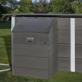 Technischer Raum Gre für WPC Pools, mit eine Höhe von 124 cm TRCP124