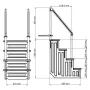 Leiter aus Kunststoff mit einfachem Zugang für Einbaupool EPE30
