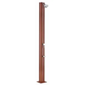 Runde Solardusche 32 l PVC Holzoptik Gre DSALR32W