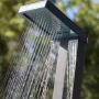 Solardusche Aluminium Luxe 38 l mit Fußwaschhahn und Sprühgeräten Gre DSALP38