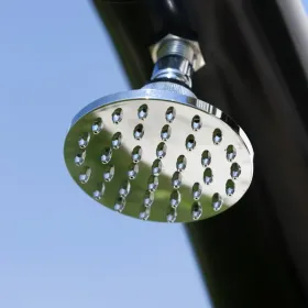 Angel Dusche mit Fußhahn Edelstahl Poliert Gre DAI43F