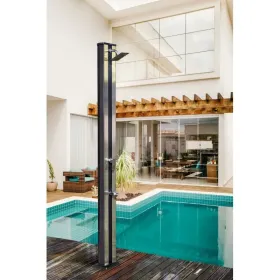 Solardusche Aluminium Luxe 38 l mit Fußwaschhahn Gre DSALP38B