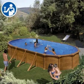 Ersatzteile Holzoptik Ovale Pools mit Säulen von 132 cm