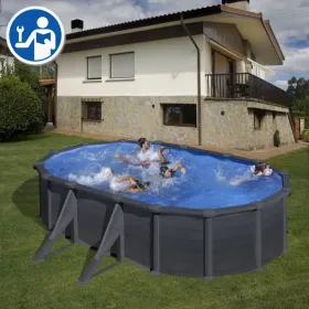 Ersatzteile Graphitoptik Ovale Pools mit Säulen von 132 cm