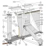 Ersatzteile Graphitoptik Ovale Pools mit Säulen von 132 cm