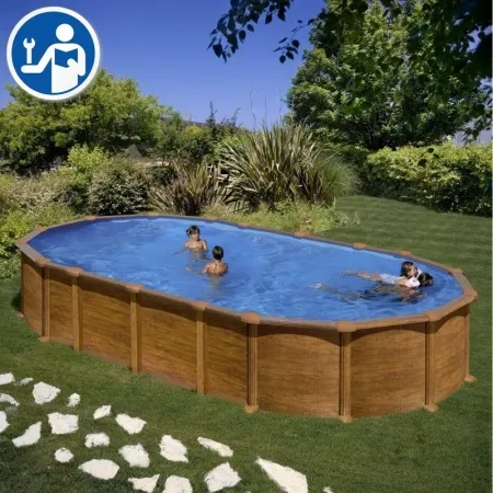 Ersatzteile Holzoptik Ovale Pools mit Omegas-System von 132 cm - Amazonia