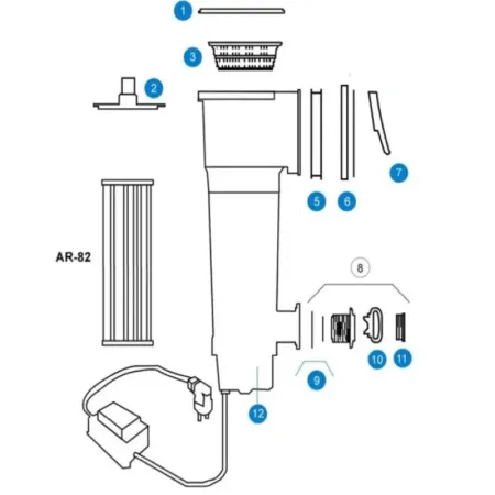 Ersatzteile für Skimmer- und Kartuschenfilter 3.8 m3/h Gre AR125
