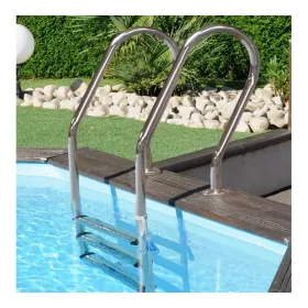 Edelstahlleiter für Holzpools Gre 126673