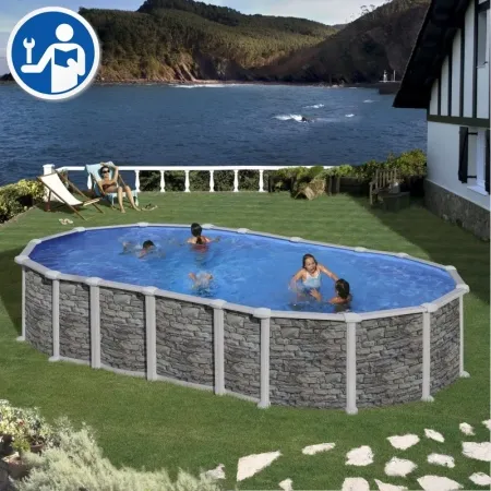 Ersatzteile Steinoptik Ovale Pools mit Omegas-System von 132 cm