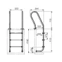 Edelstahlleiter für Holzpools Gre 126673