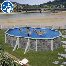 Ersatzteile Steinoptik Ovale Pools mit Säulen von 120 cm - Iraklion und Cerdeña