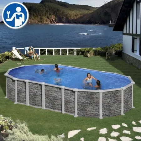 Ersatzteile Steinoptik Ovale Pools mit Omegas-System von 132 cm - Mykonos und Santorini