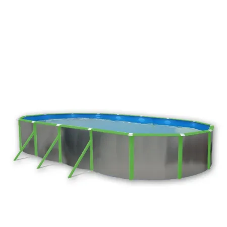 Toi Pool Silber Oval 730x366x120