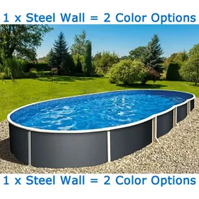 Azuro Pool 550x370x120 mit Graphitoptik oder weiße Lackierung