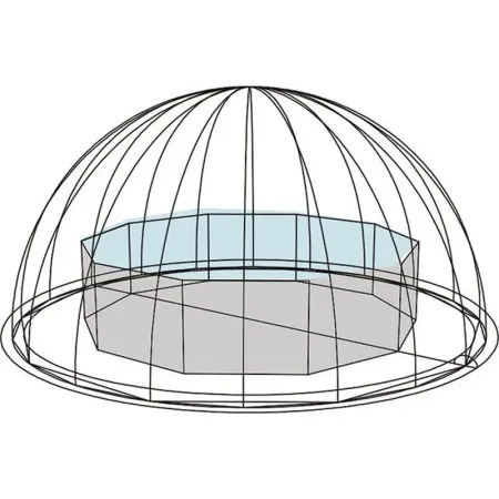 Poolabdeckung Kreisförmige Kuppel Toi 4982