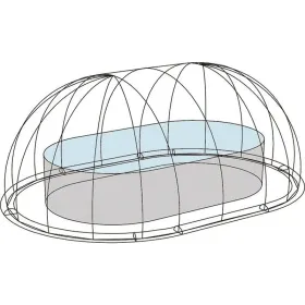 Poolabdeckung Ovale Kuppel Toi 4983