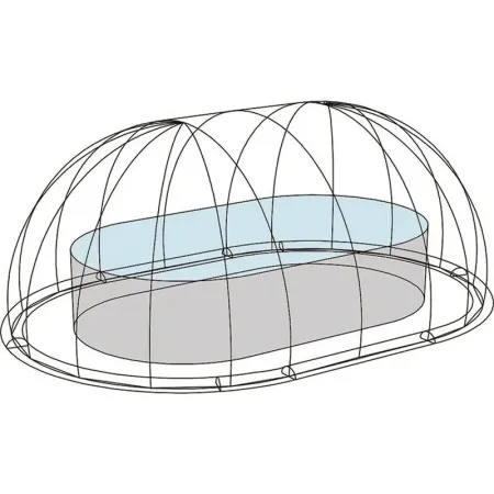 Poolabdeckung Ovale Kuppel Toi 4983