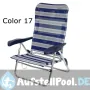 Strandstuhl mit 7 Positionen und integriertem Griff