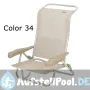 Strand Bett-Stuhl mit 7 Positionen Multifaser und integriertem Griff