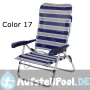 Strandstuhl Multifaser mit 7 Positionen und integriertem Griff