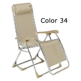Liegestuhl mit Multipositionskissen elastisch aus Aluminium und Multifaser.