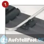 Rechteckiger Aluminium Tisch und ausziehbare Teleskopbeine 110x70 cm