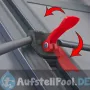 Rechteckiger Tisch mit zentraler Melaminverstärkung