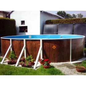 Azuro Pool 730x370x120 mit Holzoptik