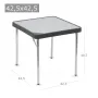 Kleiner Aluminium Tisch 42.5x42.5 cm