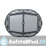 Ovaler Tisch aus lackiertem Aluminium 120x90 cm