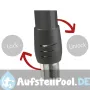 Tisch aus lackiertem Aluminium 65x52x48-69