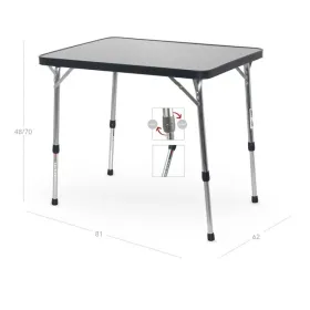 Rechteckiger mittelgroßer Aluminium Tisch