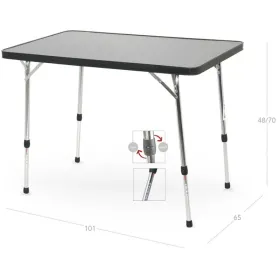 Großer Aluminium Tisch mit Teleskopbeinen