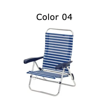 Strandstuhl Nytexline mit 7 Positionen und integriertem Griff