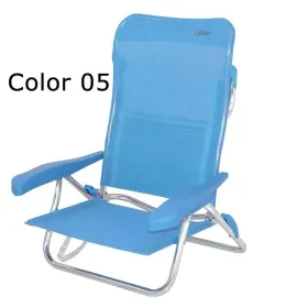 Strandstuhl niedrig mit 7 Positionen und integriertem Griff