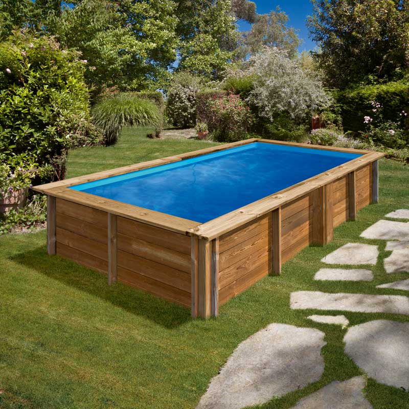 Rechteckige Holz-Swimmingpools