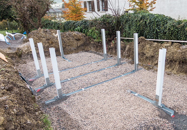 Befestigungssystem für Holzpools